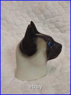 Royal Copenhagen Aluminia Faience Art Pottery Ceramic Cat Head Jeanne Grut