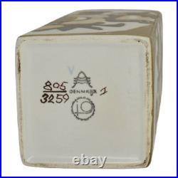 Royal Copenhagen Faience Art Pottery Birds Square Ceramic Vase 805 3259 Gerber