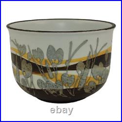 Royal Copenhagen Siena Faience 1970s Vintage Art Pottery Ceramic Bowl Weiss