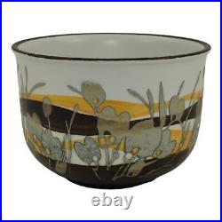 Royal Copenhagen Siena Faience 1970s Vintage Art Pottery Ceramic Bowl Weiss