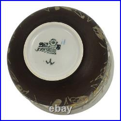 Royal Copenhagen Siena Faience 1970s Vintage Art Pottery Ceramic Bowl Weiss
