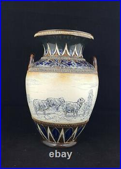 Royal Doulton Hannah Barlow Vase With Handles Restored
