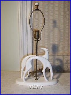 Royal Haeger Art Deco Ceramic Pottery Greyhound Dog Table Lamp