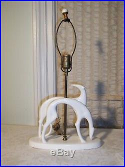 Royal Haeger Art Deco Ceramic Pottery Greyhound Dog Table Lamp