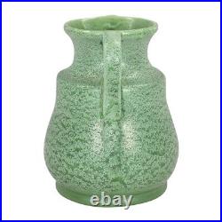 Rumrill Red Wing 1930s Vintage Art Pottery Crystalline Green Ceramic Vase 318