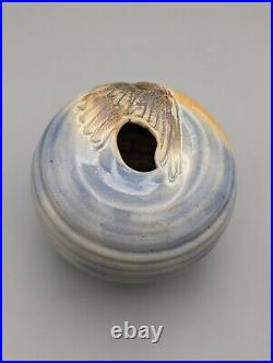 SASHA MAKOVKIN Studio Art Pottery Vase Bird Signed Pond Farm Student