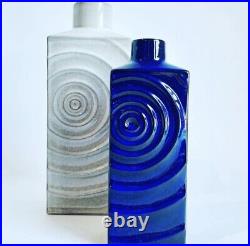 STEULER Keramik Art Pottery Ceramic Cari ZALLONI Zyklon Vase Blue Germany