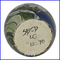 Santa Barbara Ceramic Design 1978 Art Pottery Hand Painted Floral Vase