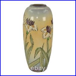 Santa Barbara Ceramic Design 1981 Art Pottery Hand Painted Yellow Vase Hardman