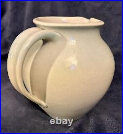Santa Barbara Ceramic Design 1982 Art Pottery Hand Painted Pitcher Vase 7x6.5
