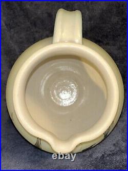 Santa Barbara Ceramic Design 1982 Art Pottery Hand Painted Pitcher Vase 7x6.5