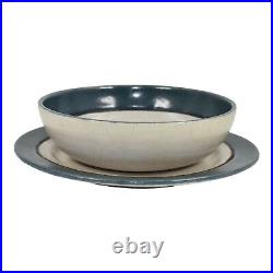 Saturday Evening Girls SEG 1920 Art Pottery Blue Banded Ceramic Bowl And Plate
