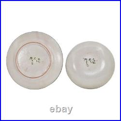 Saturday Evening Girls SEG 1920 Art Pottery Blue Banded Ceramic Bowl And Plate