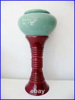 Scarce Art Deco California Pacific Pottery Oil Jar and Stand Jardiniere