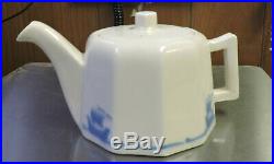 Scarce Rookwood Pottery Art Deco Blue Ship Teapot Shipware