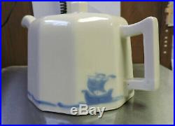 Scarce Rookwood Pottery Art Deco Blue Ship Teapot Shipware