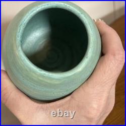 Sea Foam Green Squatty Vase. Heavy Sea Foam Green Squatty Vase. Heavy