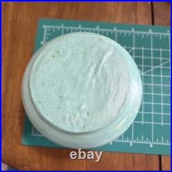 Sea Foam Green Squatty Vase. Heavy