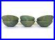 Set of 6 Green Lizard Salamander Gecko Art Pottery Ceramic Bowls