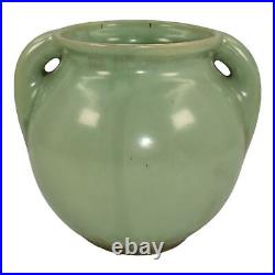 Shearwater Mid Century Modern Art Pottery Antique Green Glaze Ceramic Vase