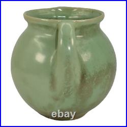 Shearwater Mid Century Modern Art Pottery Antique Green Glaze Ceramic Vase