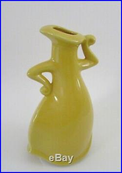 Signed 80's Michael Lambert California Studio Art Pottery Java Jig Yellow Vase