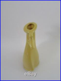 Signed 80's Michael Lambert California Studio Art Pottery Java Jig Yellow Vase
