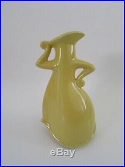Signed 80's Michael Lambert California Studio Art Pottery Java Jig Yellow Vase