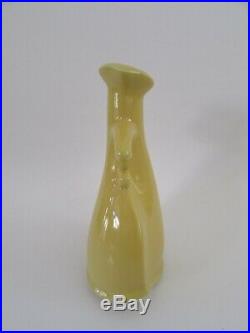 Signed 80's Michael Lambert California Studio Art Pottery Java Jig Yellow Vase