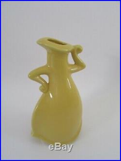 Signed 80's Michael Lambert California Studio Art Pottery Java Jig Yellow Vase