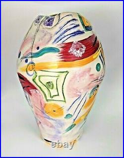 Signed Handmade Studio Art Pottery Vase Modern Contemporary Ceramic VG Cond