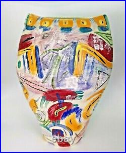 Signed Handmade Studio Art Pottery Vase Modern Contemporary Ceramic VG Cond