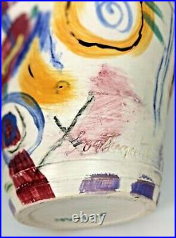 Signed Handmade Studio Art Pottery Vase Modern Contemporary Ceramic VG Cond