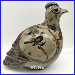 Signed Jorge Wilmot Large 9 Tonala Bird Pheasant Quail Mexico Folk Art