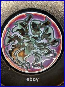 Signed Marc Matsui Studio Art Pottery Ceramic Shallow Centerpiece Bowl 12.5D