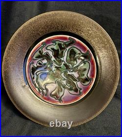 Signed Marc Matsui Studio Art Pottery Ceramic Shallow Centerpiece Bowl 12.5D