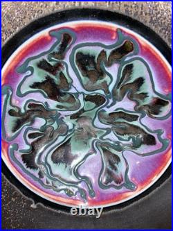 Signed Marc Matsui Studio Art Pottery Ceramic Shallow Centerpiece Bowl 12.5D
