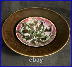 Signed Marc Matsui Studio Art Pottery Ceramic Shallow Centerpiece Bowl 12.5D