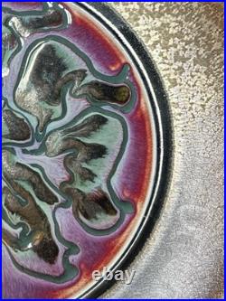 Signed Marc Matsui Studio Art Pottery Ceramic Shallow Centerpiece Bowl 12.5D