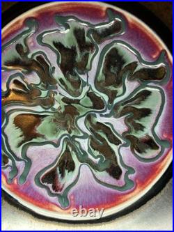 Signed Marc Matsui Studio Art Pottery Ceramic Shallow Centerpiece Bowl 12.5D