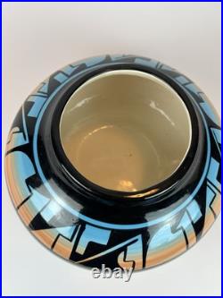 Southwestern Pottery Bowl by Ruth Root Lite Mtn #19 Hand-Painted Art Ceramic