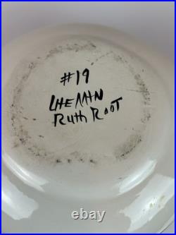 Southwestern Pottery Bowl by Ruth Root Lite Mtn #19 Hand-Painted Art Ceramic
