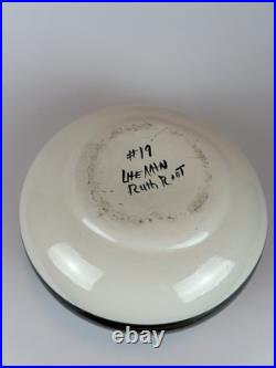 Southwestern Pottery Bowl by Ruth Root Lite Mtn #19 Hand-Painted Art Ceramic