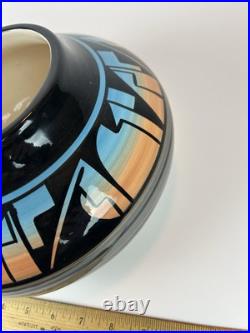 Southwestern Pottery Bowl by Ruth Root Lite Mtn #19 Hand-Painted Art Ceramic