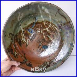Spectacular JOHN GLICK studio ART POTTERY BOWL Plum Tree Abstract Expressionist