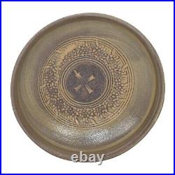 St Johns Minnesota Studio Art Pottery Gray Hand Tooled Ceramic Bowl (Bresnahan)