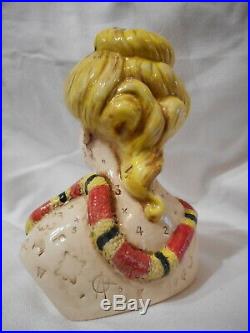 Stacy Lambert NC Pottery Southern Folk Art OOAK Baby Doll Head Monster Snake