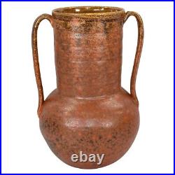 Stangl Art Pottery Vintage Mottled Lava Red Orange Ceramic Vase