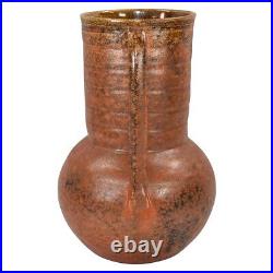 Stangl Art Pottery Vintage Mottled Lava Red Orange Ceramic Vase
