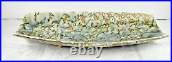 Stangl art Pottery Centerpiece Tray 15 x 6 Curved ceramic bowl Plate vase NJ